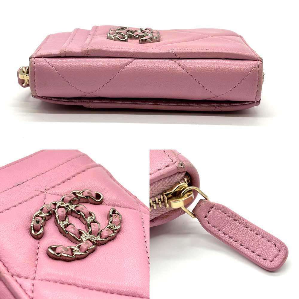 CHANEL Authentic Pink Lambskin Leather Wallet - Picture 4 of 4